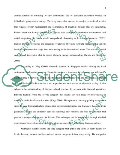 Benefits of Tourism to the Local Community in Singapore