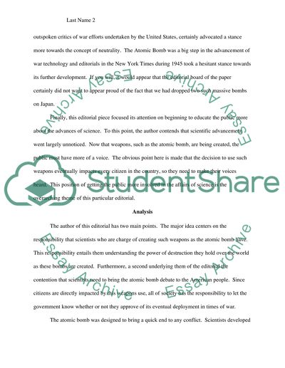 Debating the Atomic Bomb in the New York Times