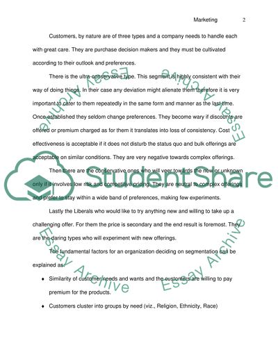 This paper aims to define a class of consumers and to cater to their wants and needs