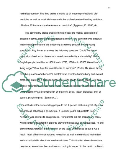 Social contex of health and illness