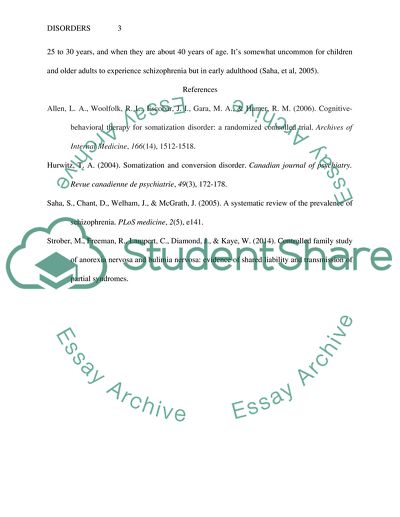 Somatization and Conversion Disorder