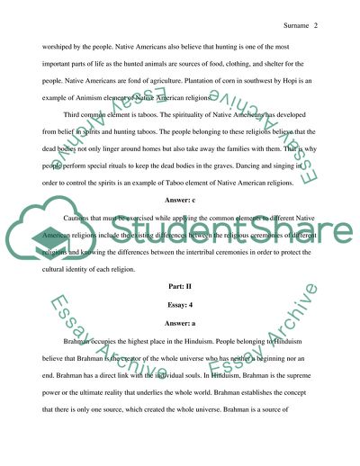 Native American Religions