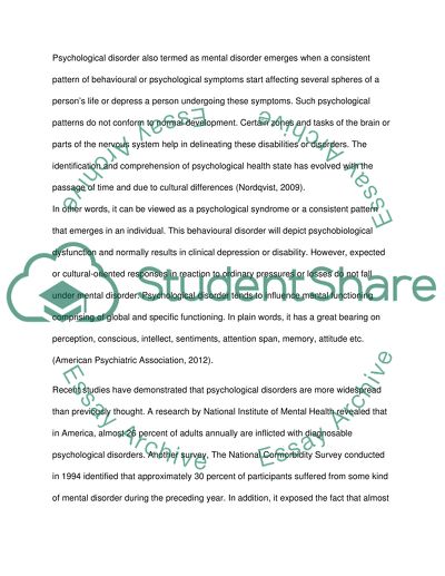 Therapies for Disorders, Psychotherapy and Drug Therapy