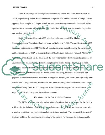 Evidence Based Practice: Tuberculosis