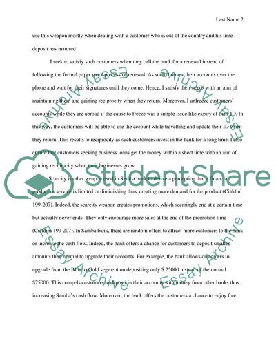 Online Assessment with Specific Reference to Samba Bank