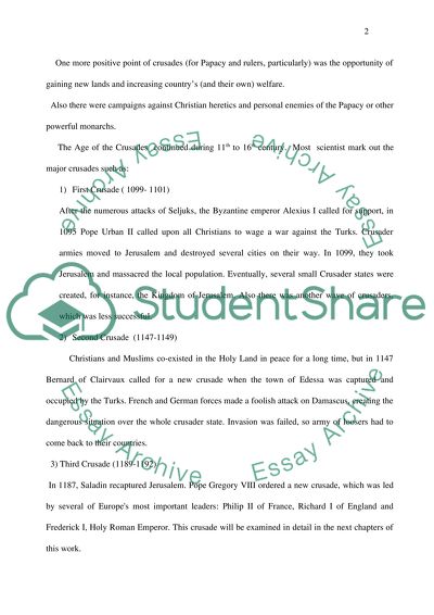 The age of the crusades