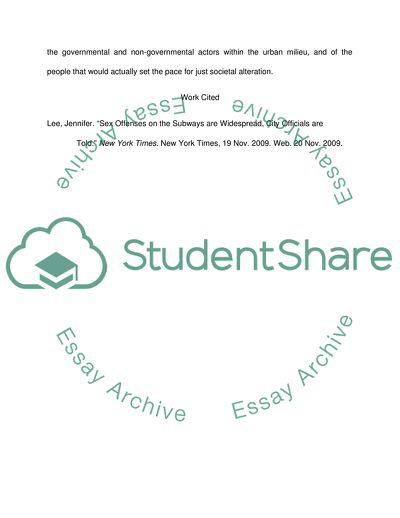 Sex Offenses on the Subways