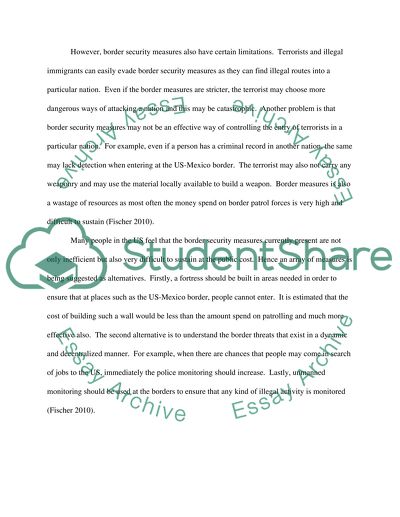 Terrorism: Border Security Issues