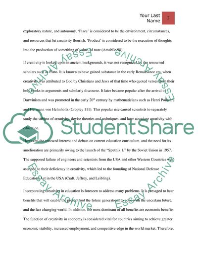 Influence of Creativity on Modern Education