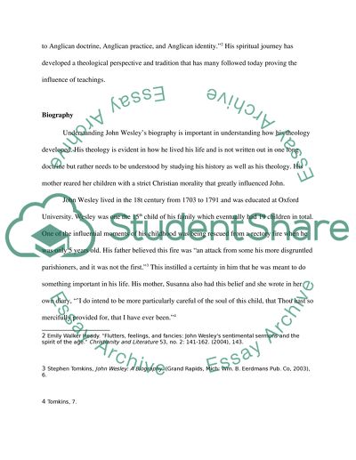 The Theology and History of John Wesley