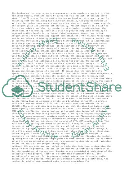 Comparing and Contrasting: Project Scope and EVM