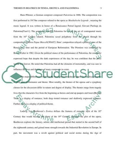 Analysis of Symphonies of the 18th Century: Beatrice di Tenda, Erotica, and Missa Papae Marcelli