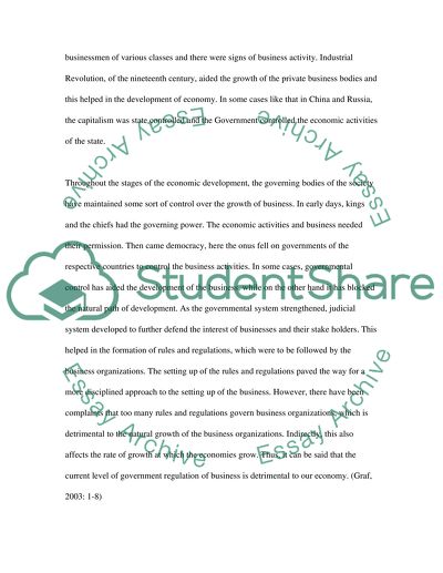 The current level of government regulation of business is detrimental to our economy