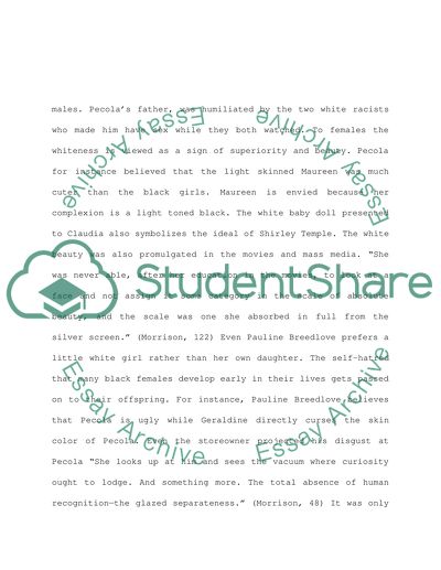 The Bluest Eyes by Toni Morrison