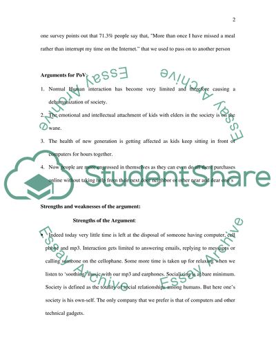 Technologys impact on society. Web site critique