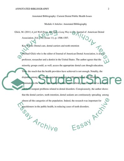 Analysis of Articles about Current Dental Public Health Issues