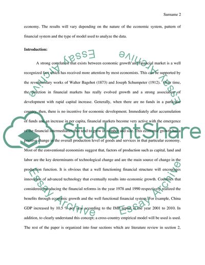 Role of Financial Market in Asian Economies