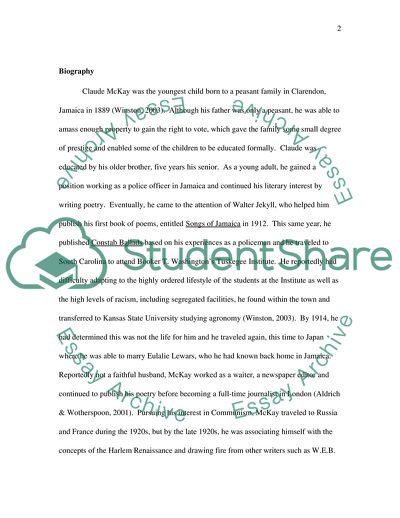 The Major Themes of Mckays Poetry