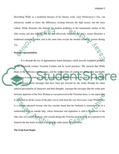 Gender Roles in Wildes Lady Windermeres Fan