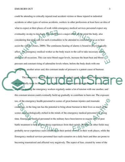 Emergency Medical Services Burnout