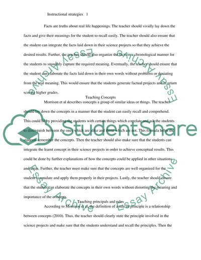 Instructional Strategies