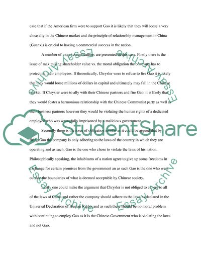 Ethical Decision for business case