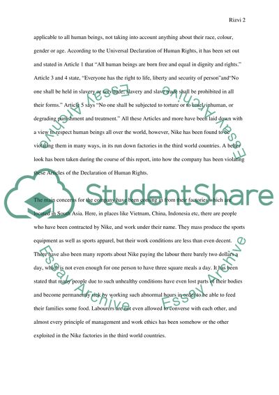 Human Rights Violators: Nike