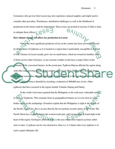 Agricultural Climate Change