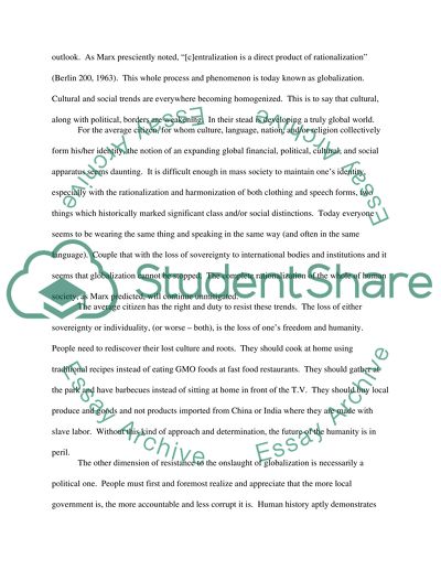 Globalization and Modern Society