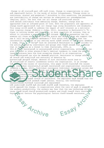 The Concept of Individual Resistance