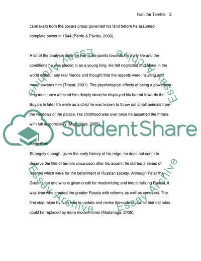 Ivan the Terrible Story