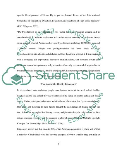 Decreasing the Incidence of Hypertension in Afro-American Individuals