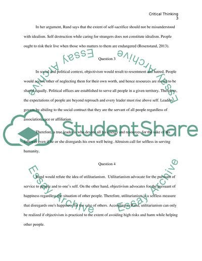 Research and Critical Thinking Study Questions: (The Ethics of Emergencies)