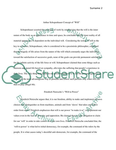 GW F. Hegel, Arthur Schopenhauer, Friedrich Nietzsche