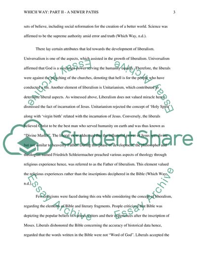 The Historical Aspect of Liberalism