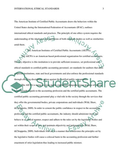 International Ethical Standards