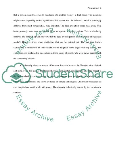 View of Death: Personal Versus Navajos