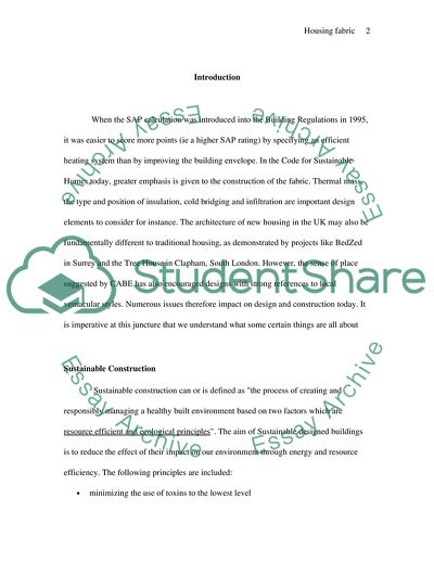 Ecological Housing Fabric