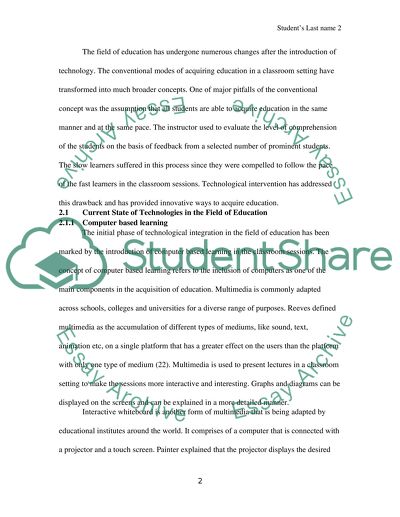 The Impact of Technology on the Field of Education