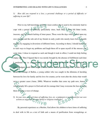 How do I interpret and deal with lifes challenges