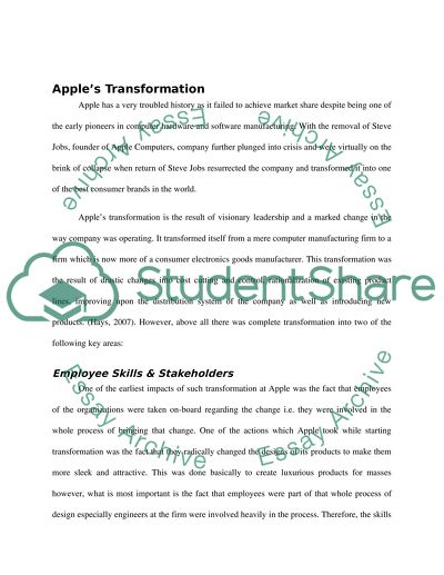 Organizational Change Paper Essay Example | Topics and Well Written