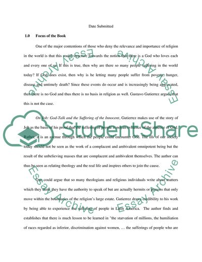 On Job: God-Talk and the Suffering of the Innocent by Gustavo Gutirrez