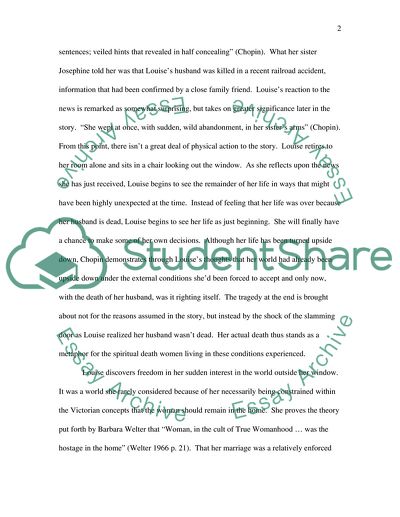 Plot and Character Analysis of The Story of An Hour by Kate Chopin