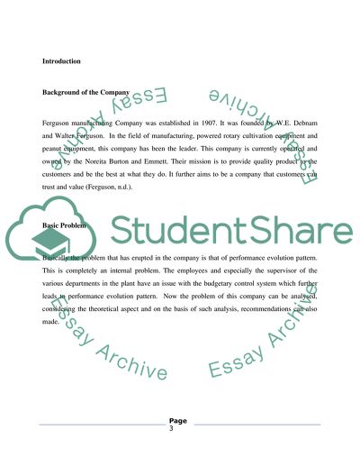 Managerial Budgets Control