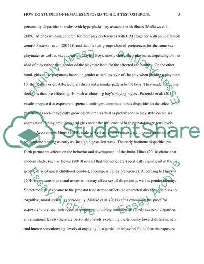 How Do Studies of Females Exposed to High Testosterone