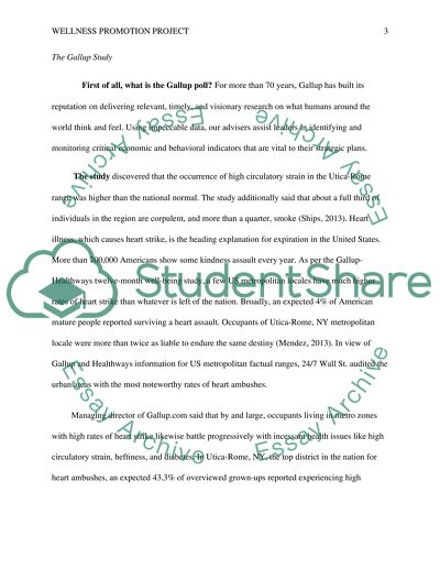 Wellness Promotion Project. Assessment of the Utica-Rome, NY community