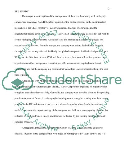 The Factors of BRL Hardys Post-Merger Success