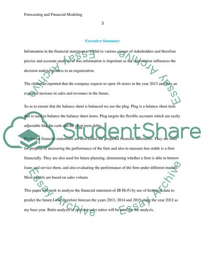 Financial Analysis of JB Hi-Fi