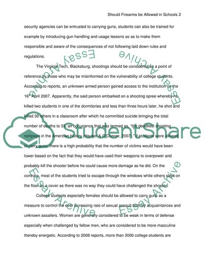 Should firearms be allowed in schools