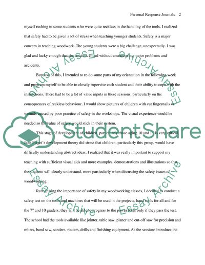 Personal Response Journal